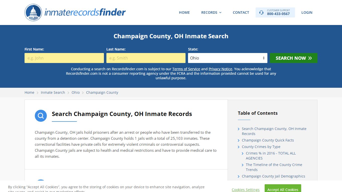 Champaign County, OH Inmate Lookup & Jail Records Online